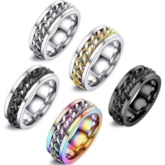 Anxiety Ring Fidget Ring For Anxiety Colorful Stainless Rings Spinner Rings For Women Size 10 Anxiety Ring Fidget Ring For Anxiety Colorful Stainless Rings Spinner Rings For Women Size 10
